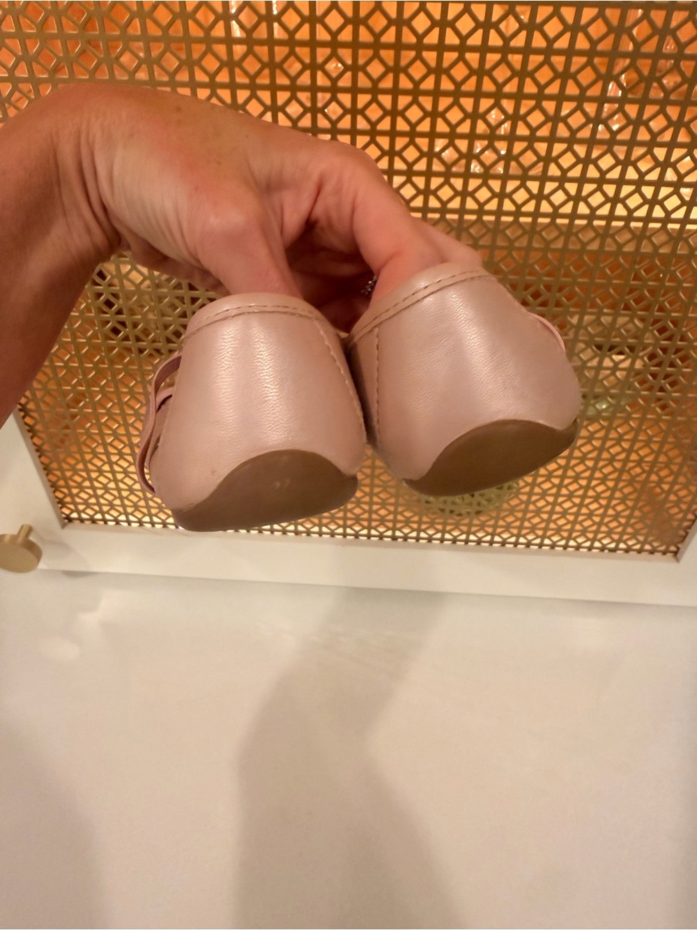 Livie & Luca Pink Leather Ballet Flats with Crisscross Straps! GUC! Size 12T - Picture 6 of 7